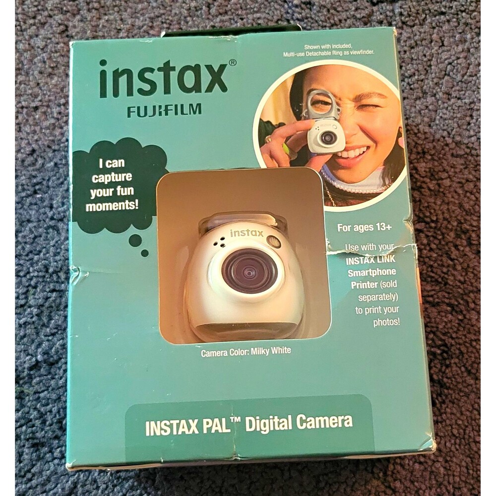 Fujifilm Instax PAL Compact Digital Camera White, Bluetooth Transfer, USB-C